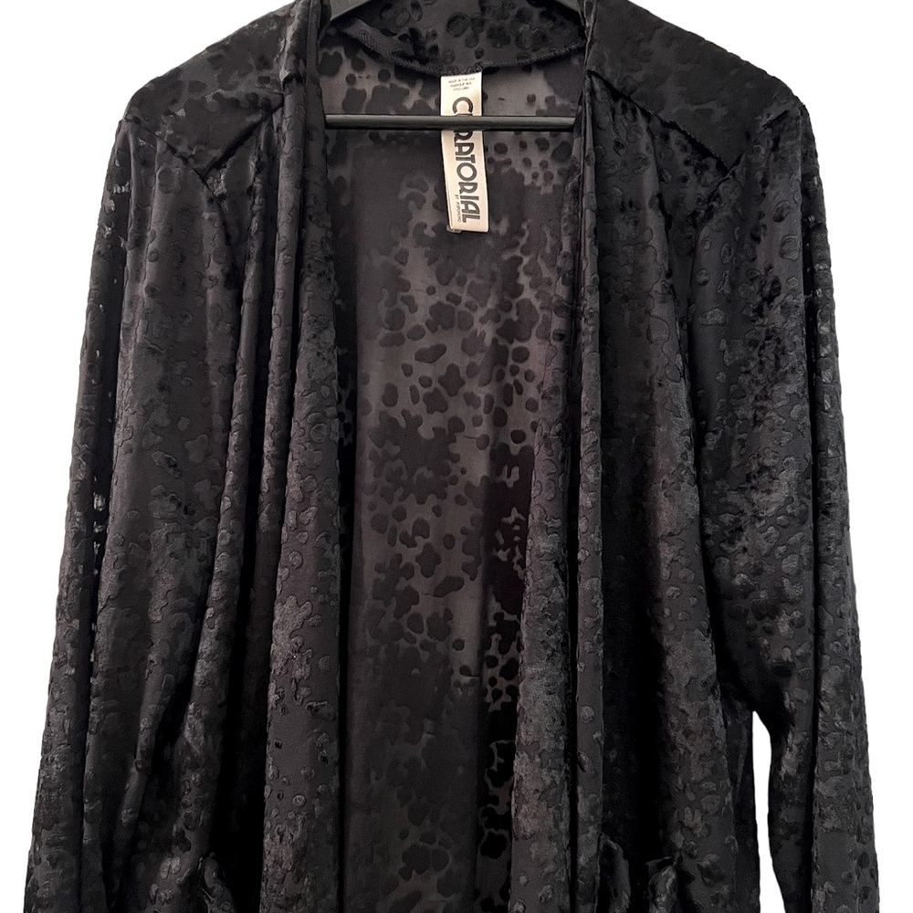 Curatorial Burnt Velvet Shawl Cardigan